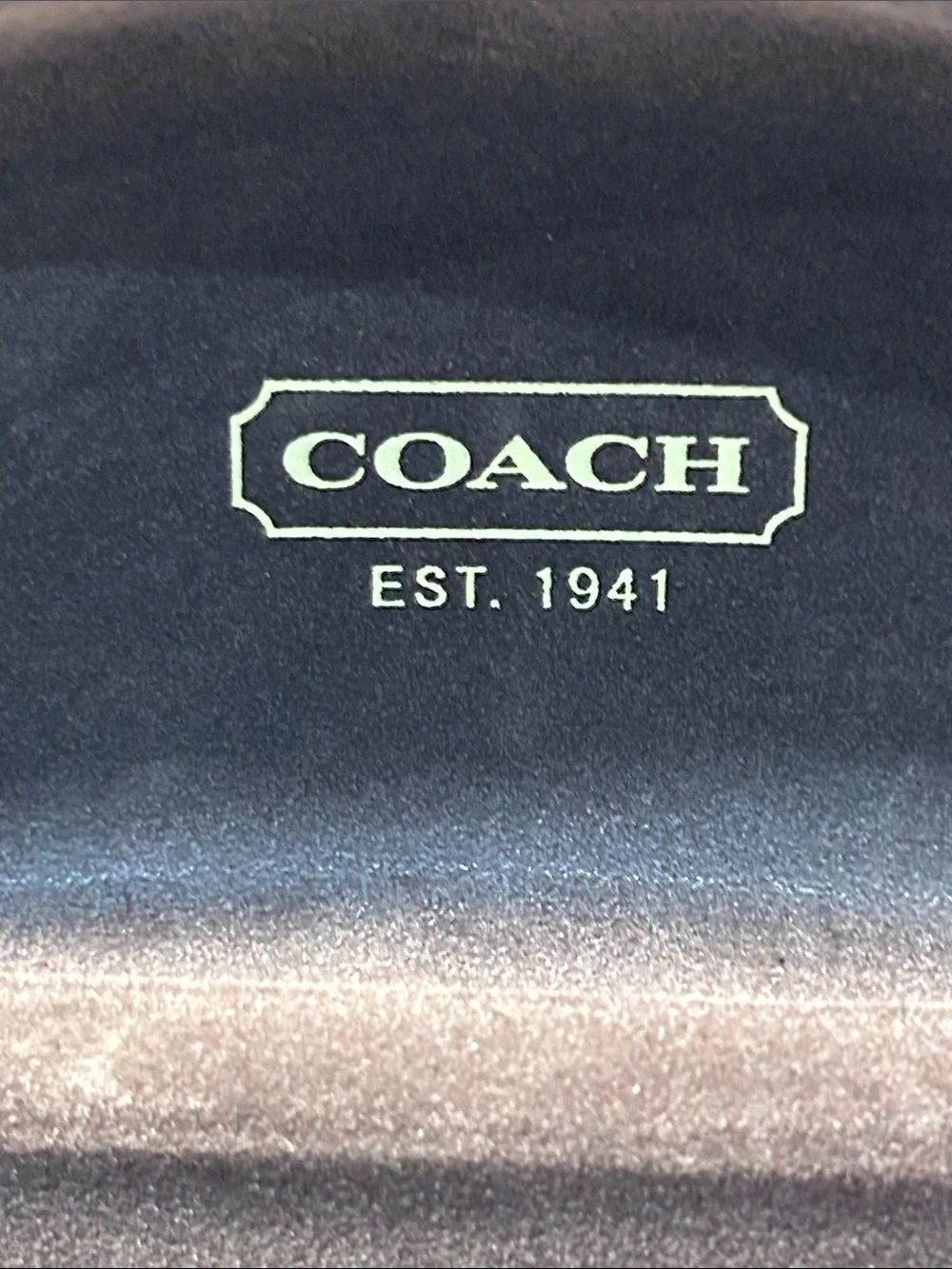 Coach Signature Hard Eyeglass Case with signature cleaning cloth